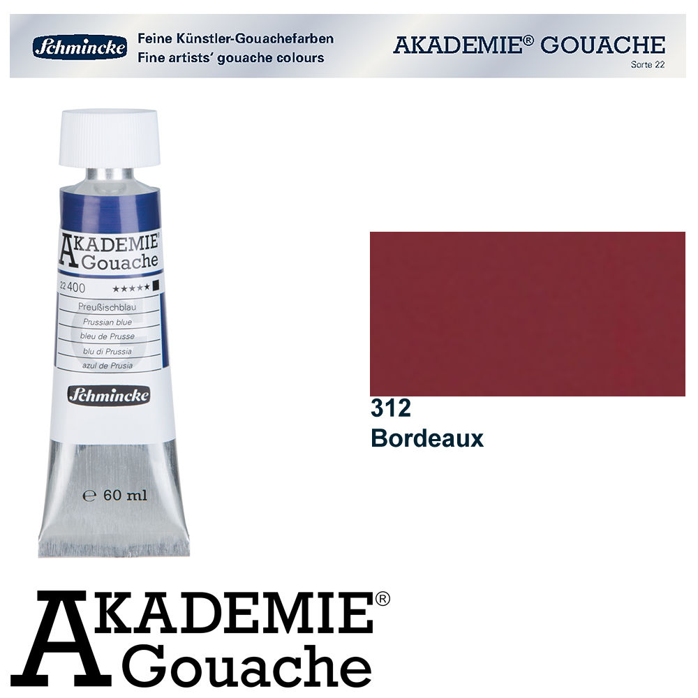 Schmincke Akademie Gouache, 60ml Bordeaux