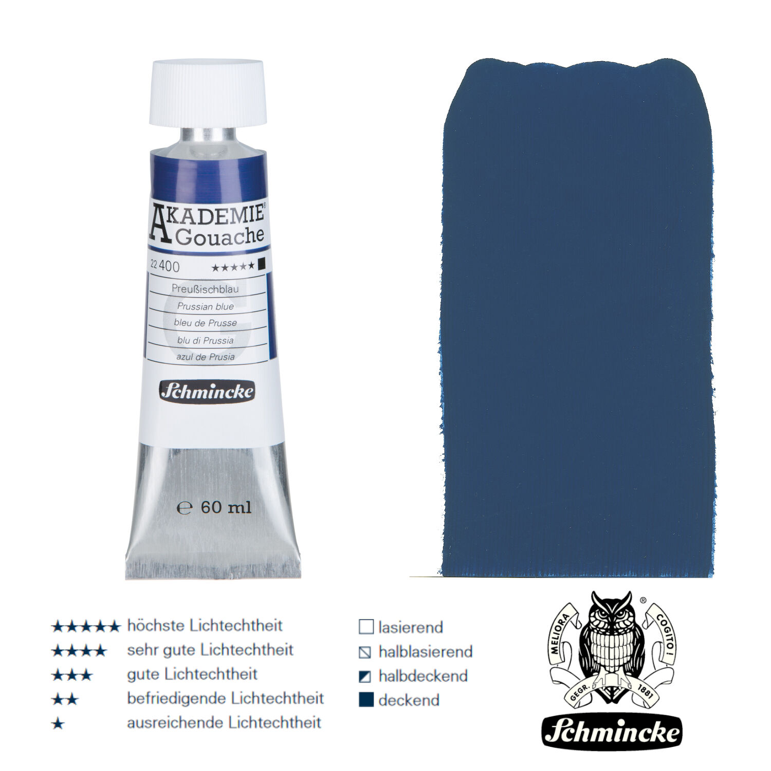 Schmincke Akademie Gouache, 60ml, Preuischblau