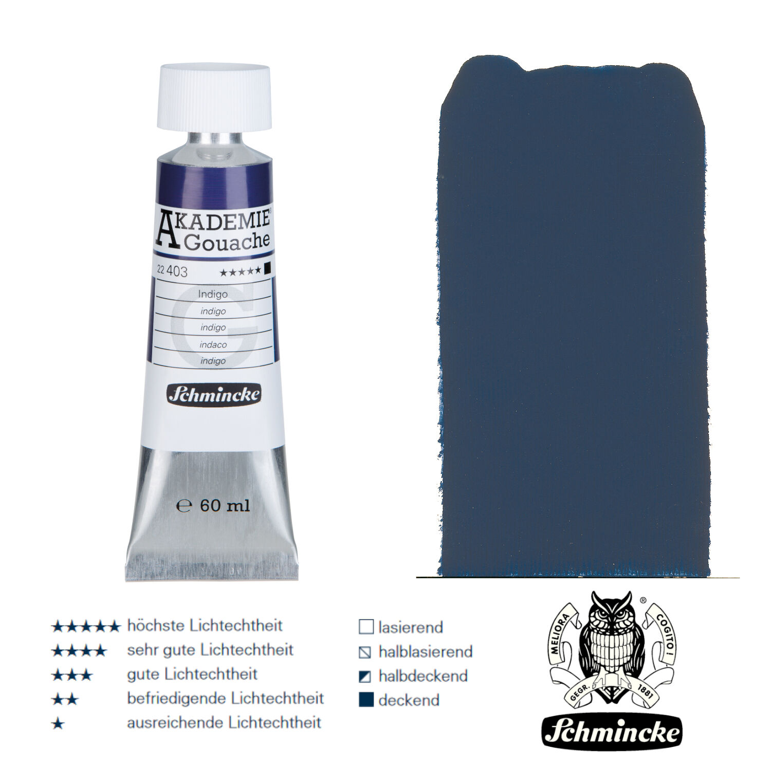 Schmincke Akademie Gouache, 60ml, Indigo