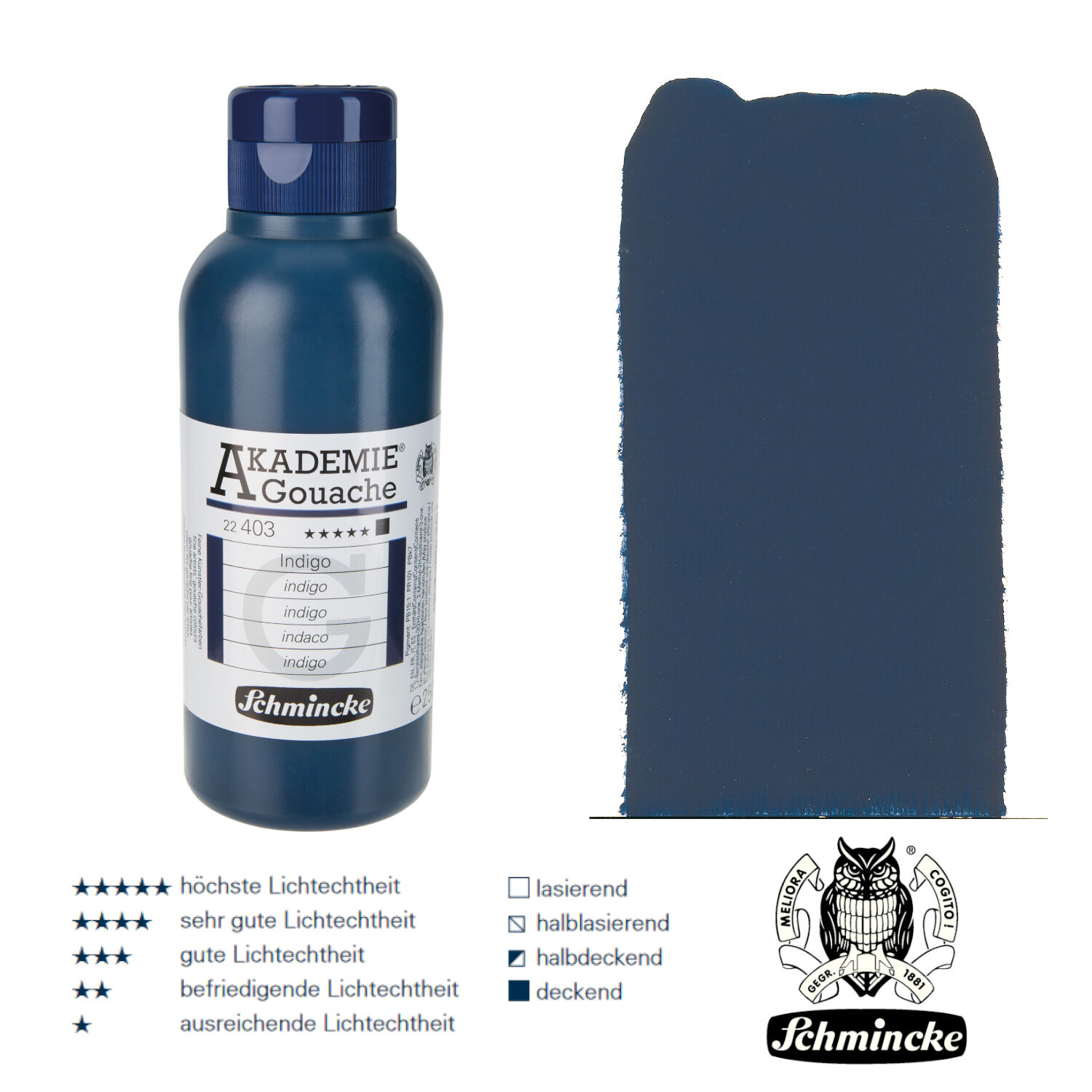 Schmincke Akademie Gouache, 250ml Indigo