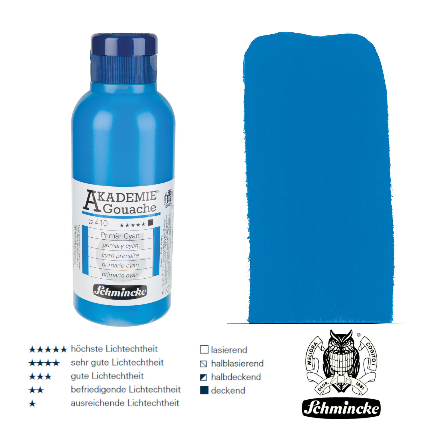 Schmincke Akademie Gouache, 250ml Primr Cyan