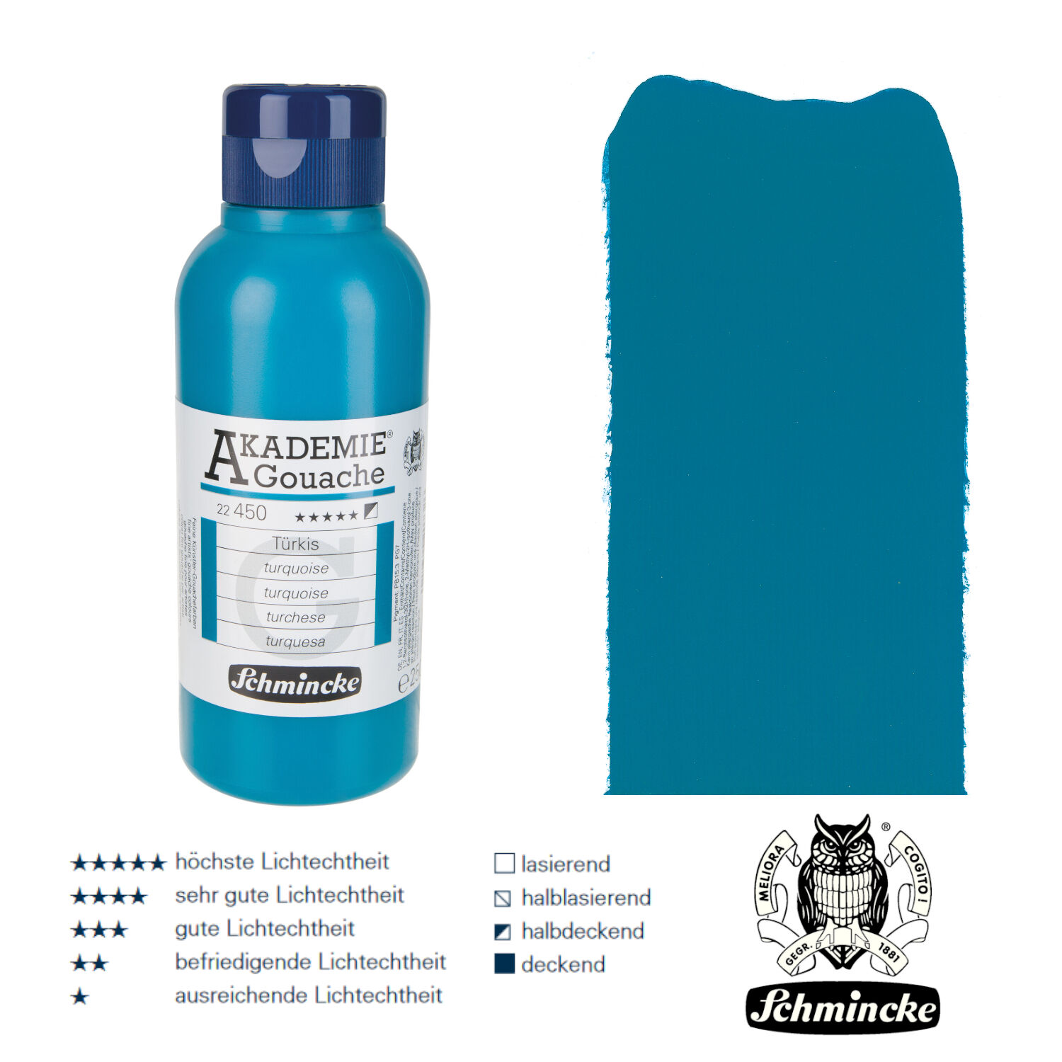 Schmincke Akademie Gouache, 250ml Trkis