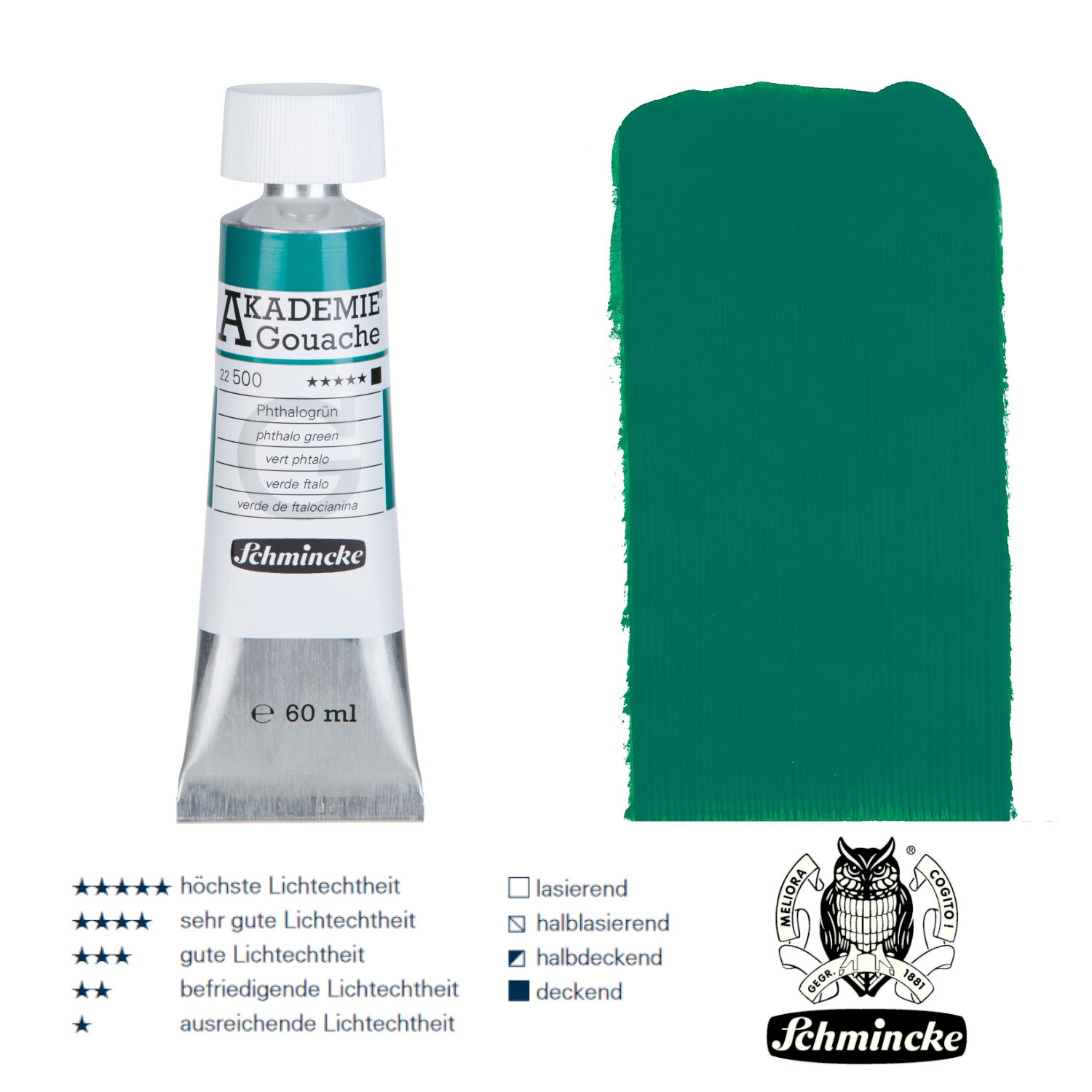 Schmincke Akademie Gouache, 60ml, Phthalogrn