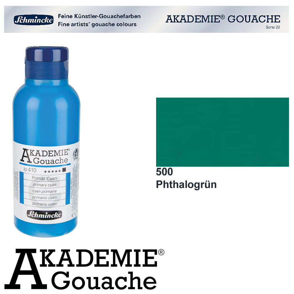 Schmincke Akademie Gouache, 250ml Phtalogrün