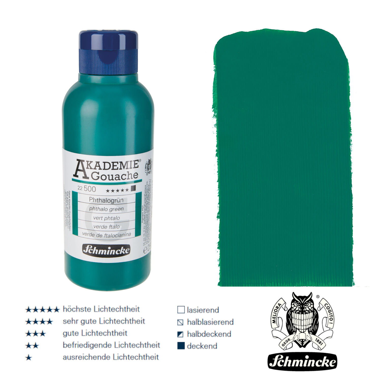 Schmincke Akademie Gouache, 250ml Phtalogrn