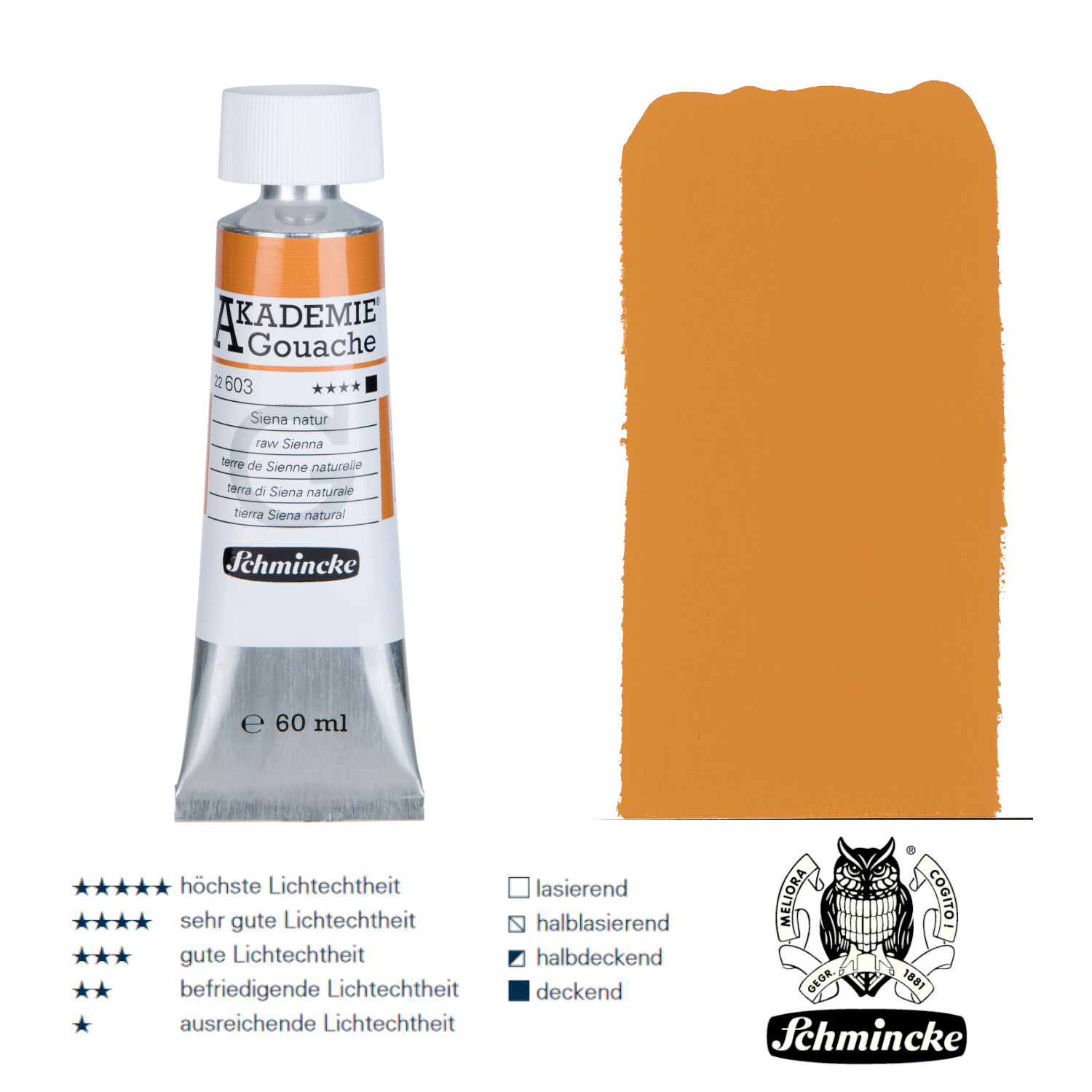 Schmincke Akademie Gouache, 60ml, Siena natur