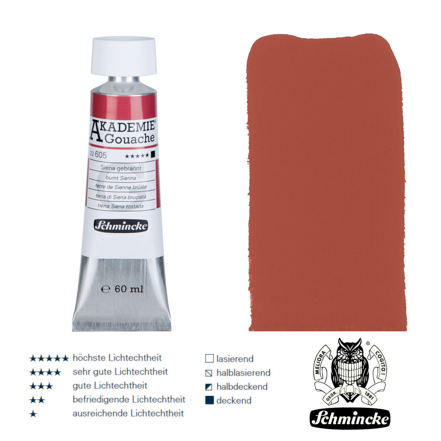 Schmincke Akademie Gouache, 60ml, Siena gebrannt