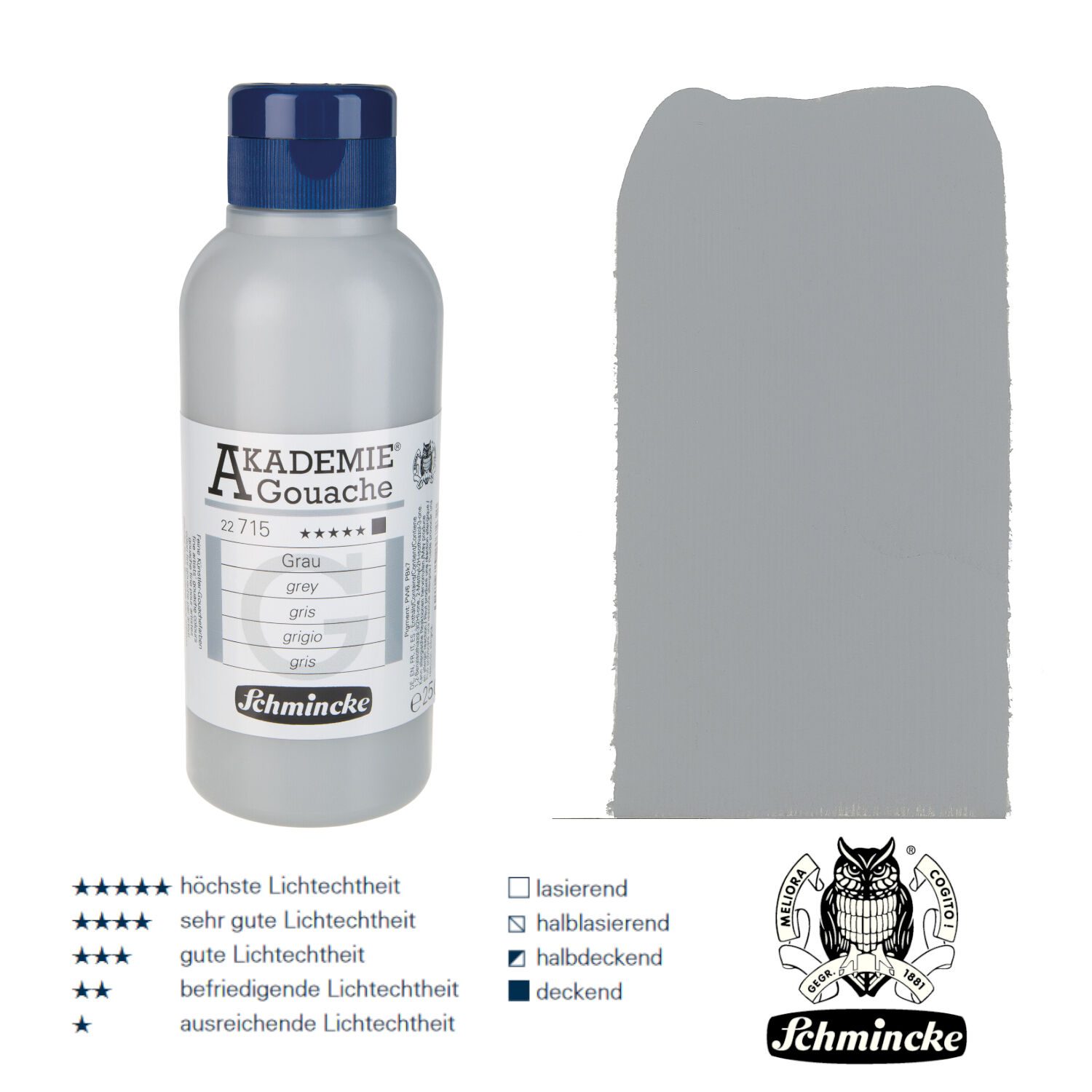 Schmincke Akademie Gouache, 250ml Grau