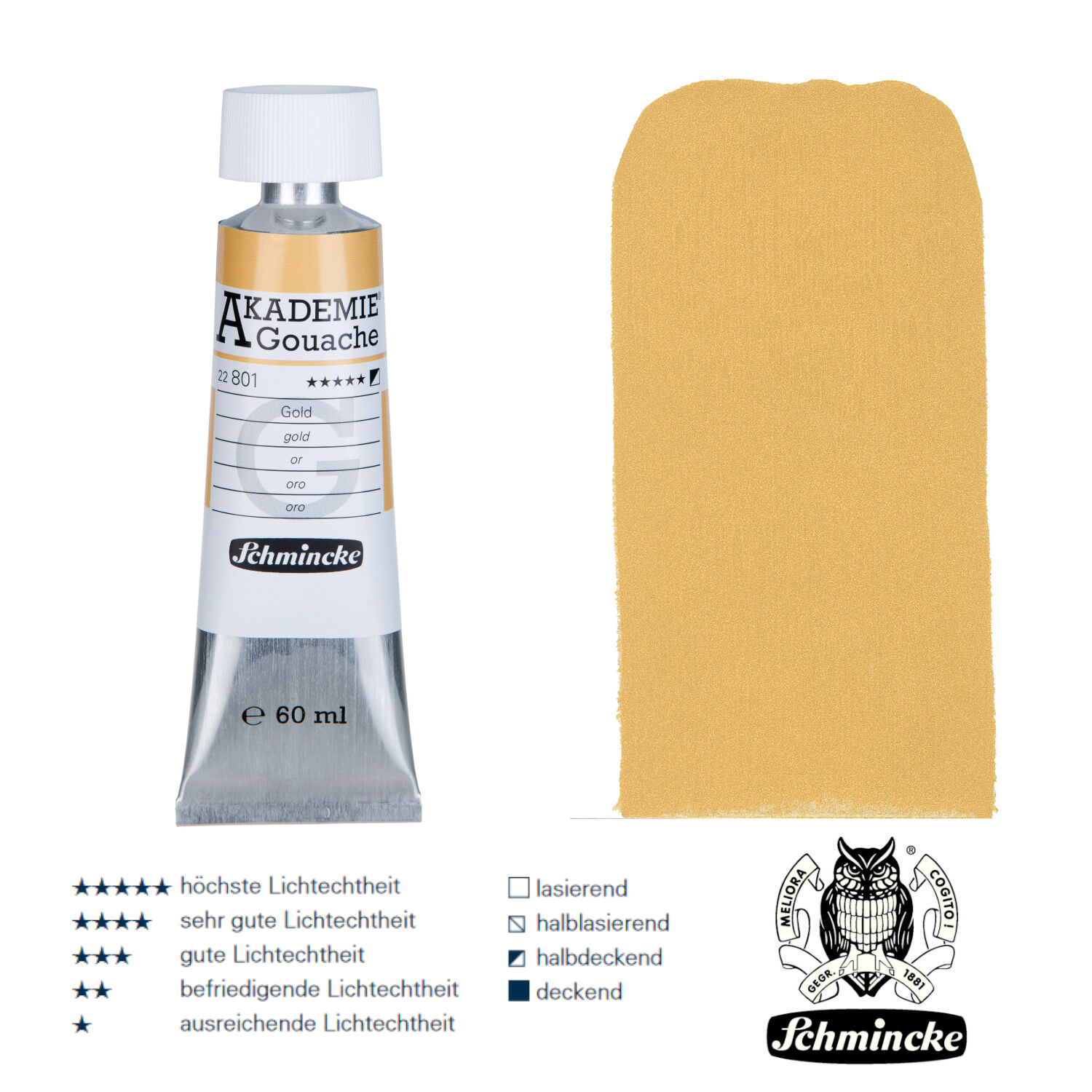 Schmincke Akademie Gouache, Gold, 60 ml