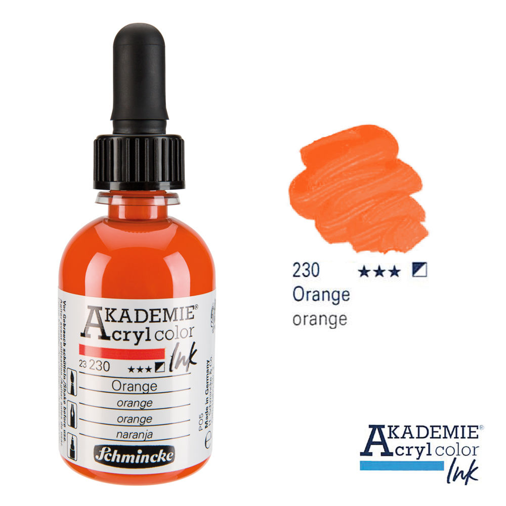 Schmincke Acryl Color Ink 50ml, Orange