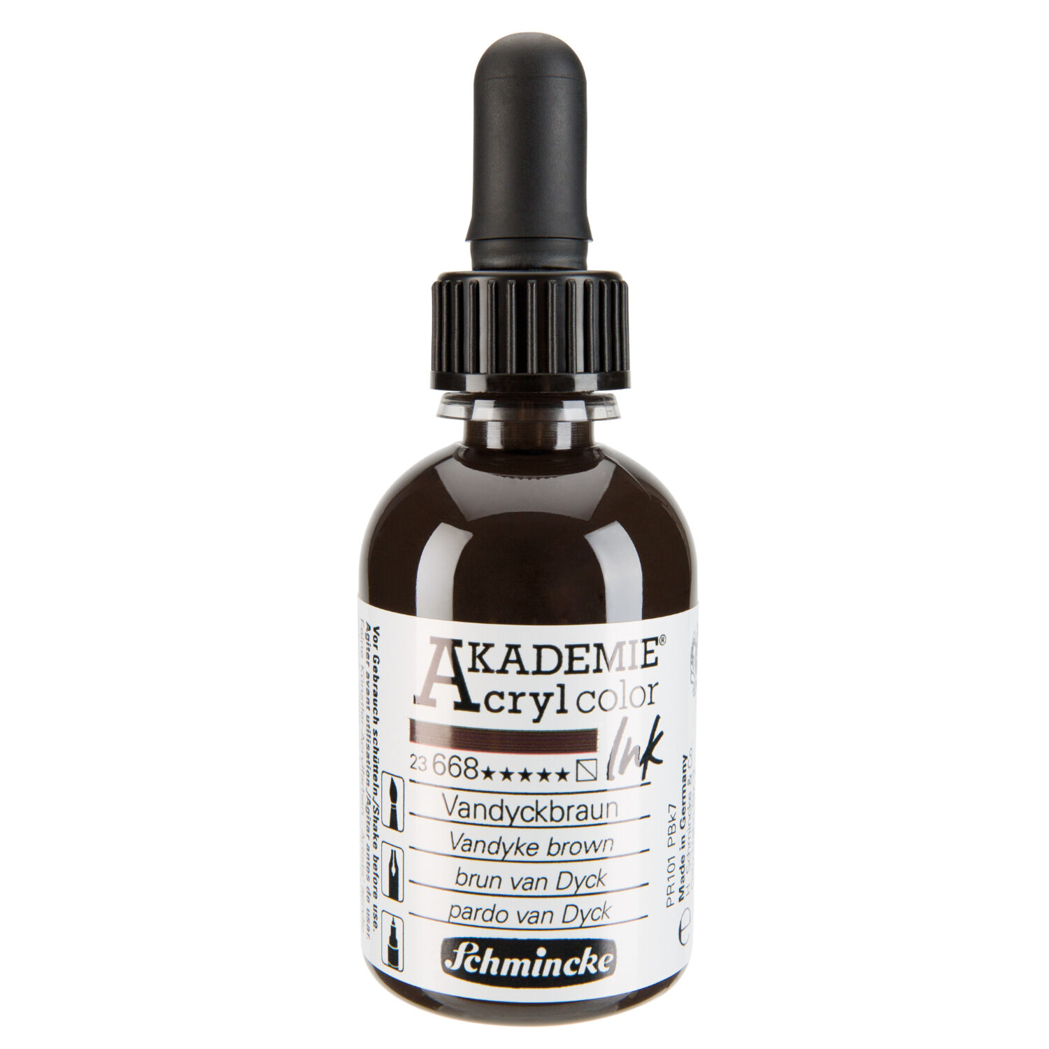 Schmincke Acryl Color Ink 50ml, Vandyckbraun