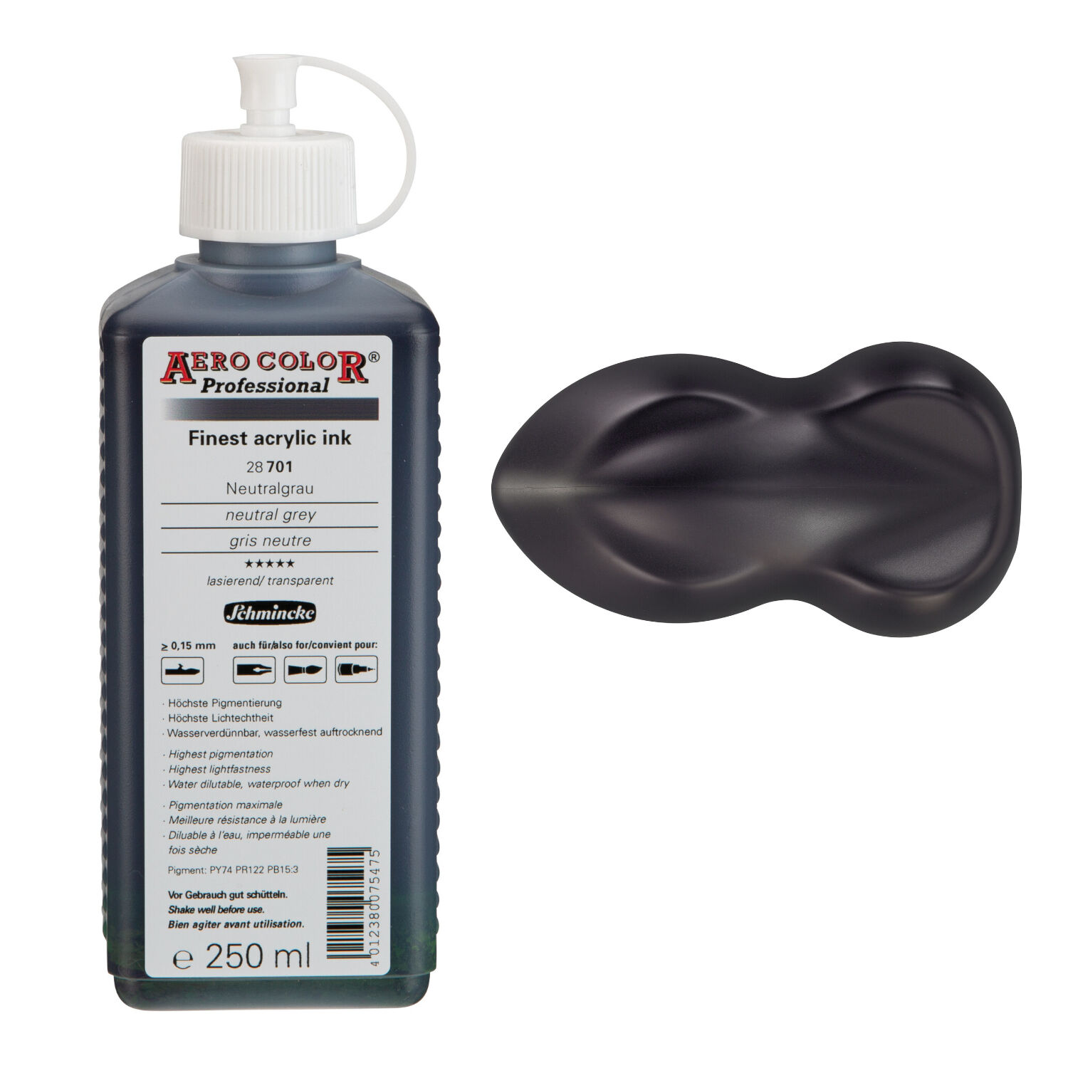 AERO COLOR Airbrushfarbe 250ml Neutralgrau