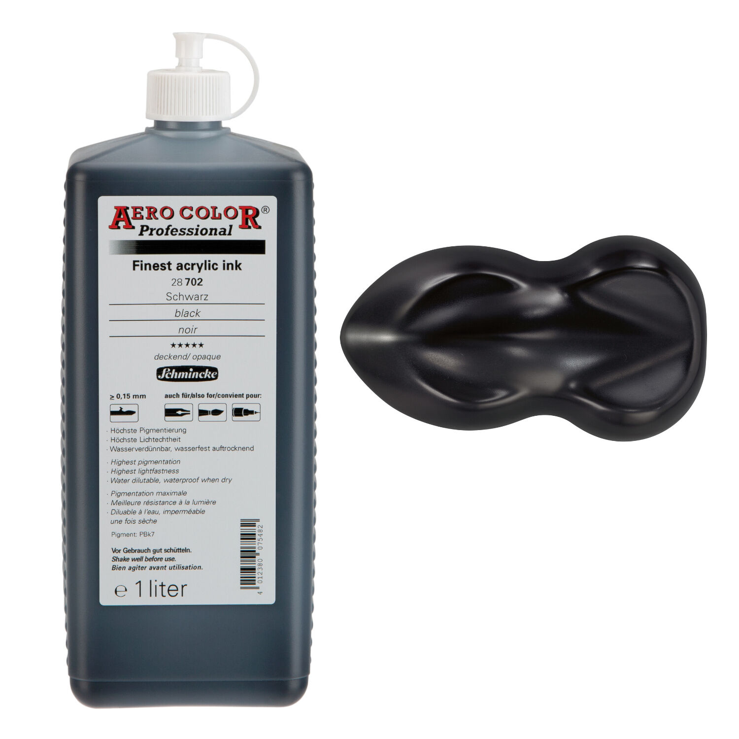 AERO COLOR Airbrushfarbe 1 l Schwarz