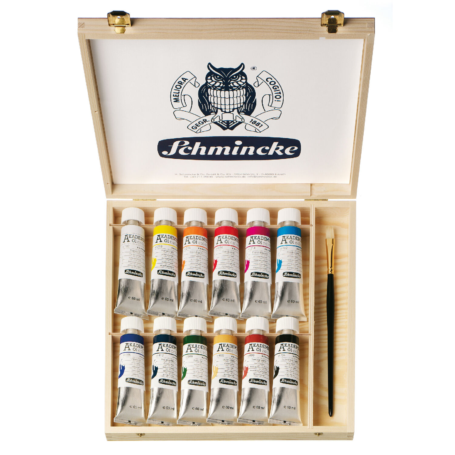 AKADEMIE l Holzkasten, 12 x Tb. 60 ml