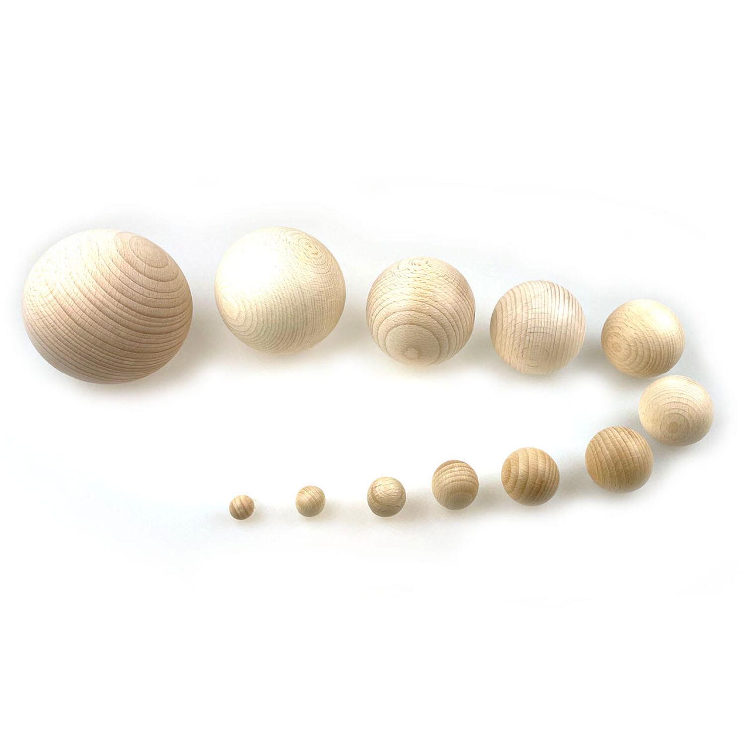Holzkugel ohne Bohrung, Gr��e 10mm, 10 St�ck Bild 3