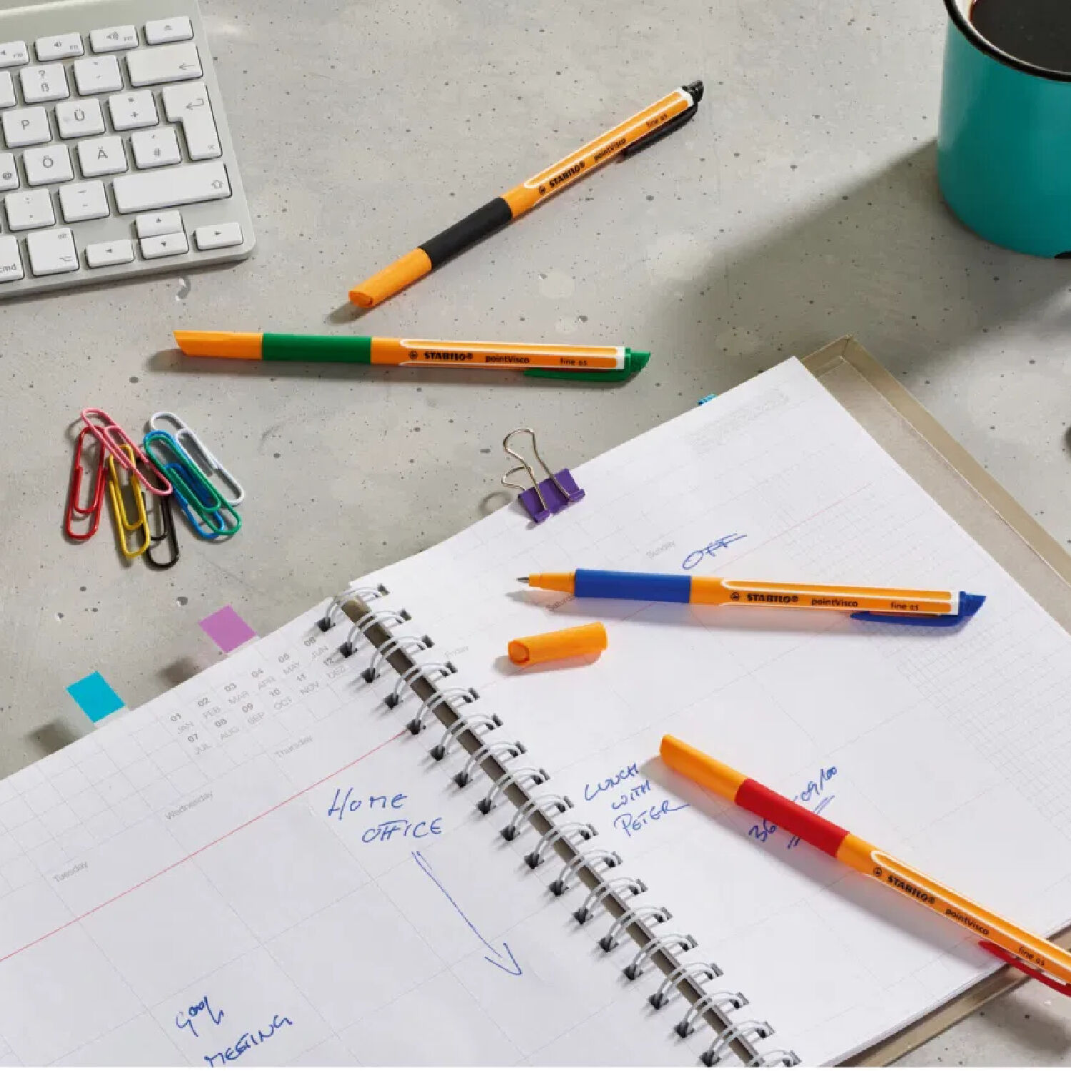 STABILO Tintenroller / Gelschreiber pointVisco, Grn Bild 3