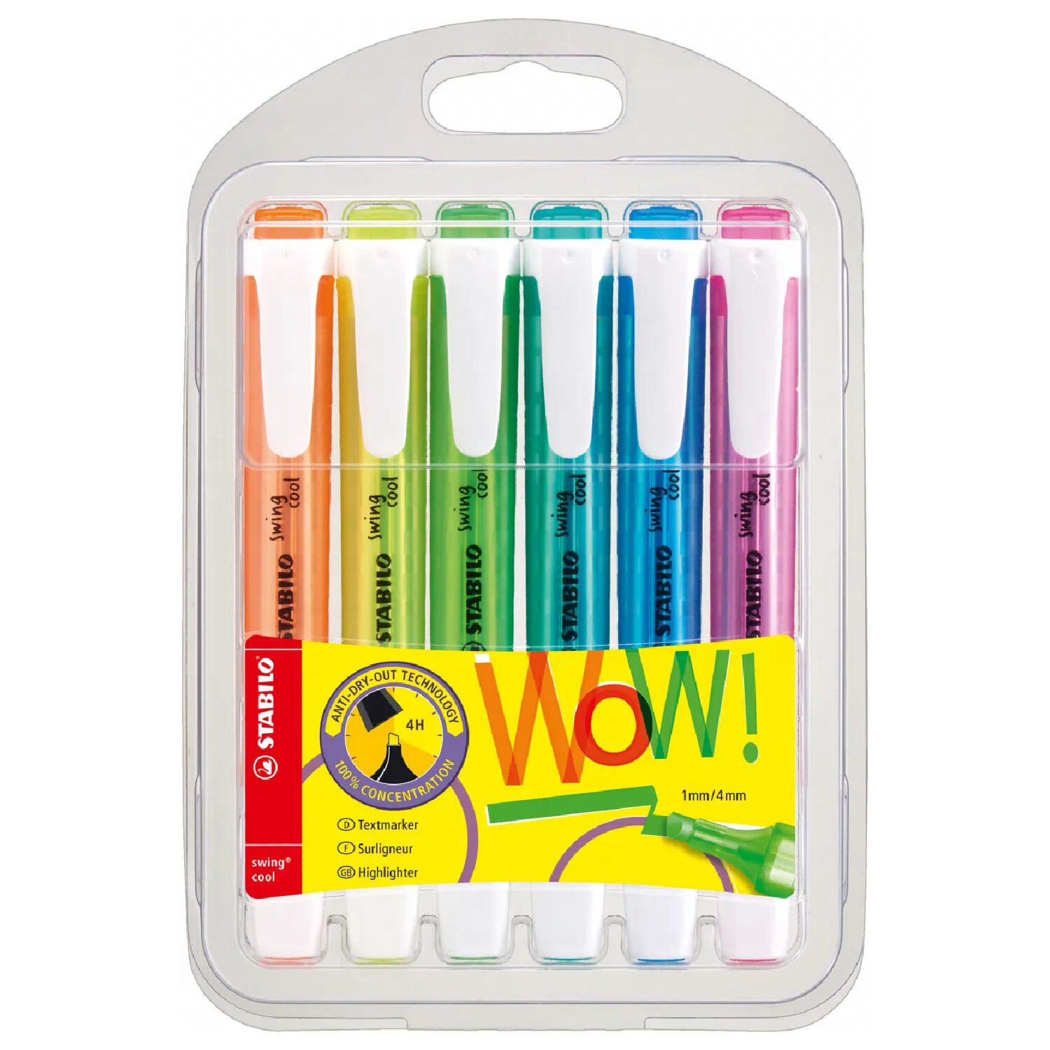 STABILO Textmarker swing cool, 6er Etui