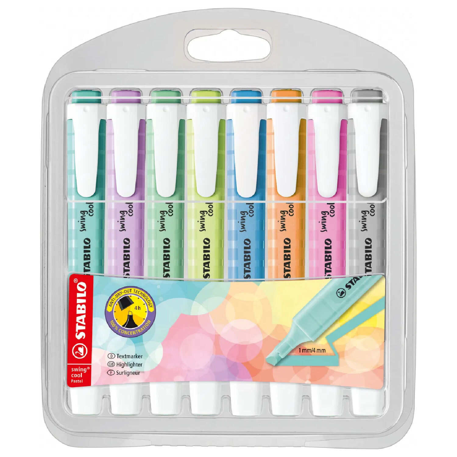 STABILO Textmarker swing cool, Pastell 8er Etui Herbst