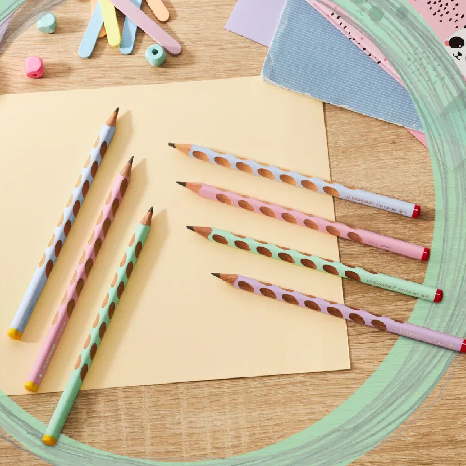 STABILO EASYgraph, Ergonomischer Bleistift fr Rechtshnder, HB, Petrol Bild 4