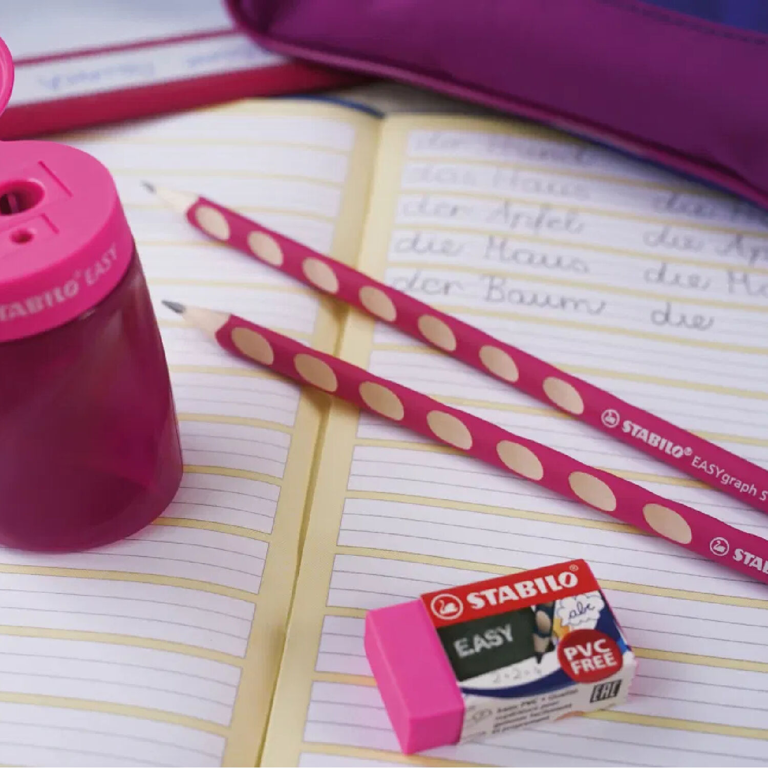 STABILO EASYgraph S, Ergonomischer Bleistift fr Rechtshnder, HB, Petrol Bild 3