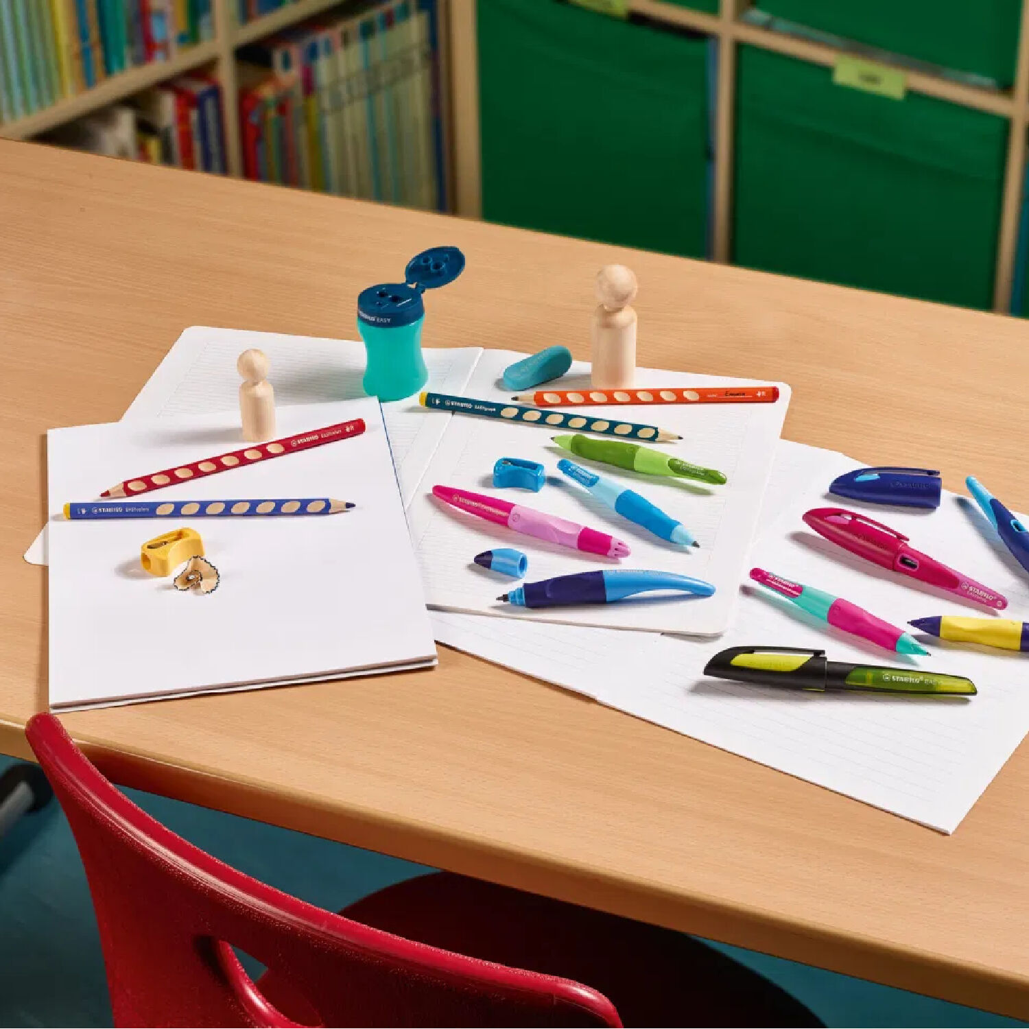 STABILO EASYsharpener, Ergonomischer Dosenspitzer fr Rechtshnder, Petrol Bild 3