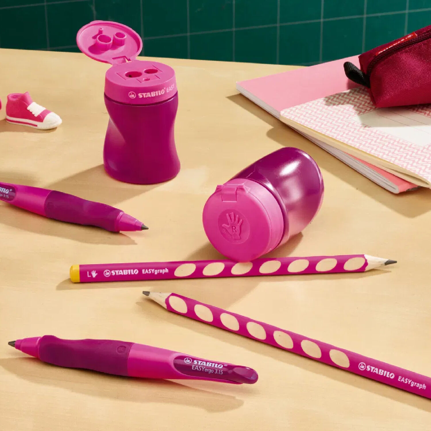 STABILO EASYsharpener, Ergonomischer Dosenspitzer fr Rechtshnder, Petrol Bild 4