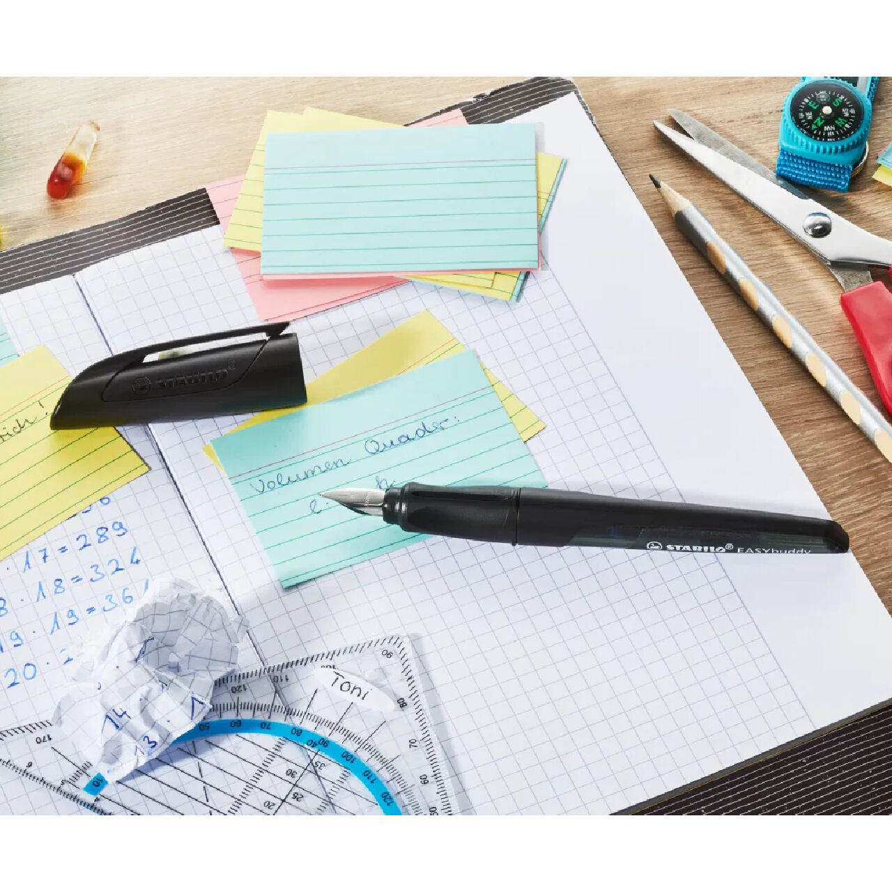 STABILO EASYbuddy, Ergonomischer Schulf�ller, Feder M, Twilight Schwarz Bild 3