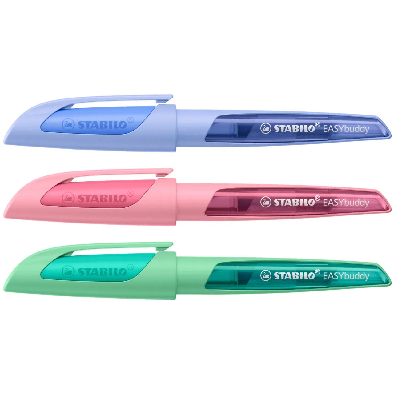 STABILO EASYbuddy, Ergonomischer Schulf�ller, Feder M, Pastell Wolkenblau Bild 4