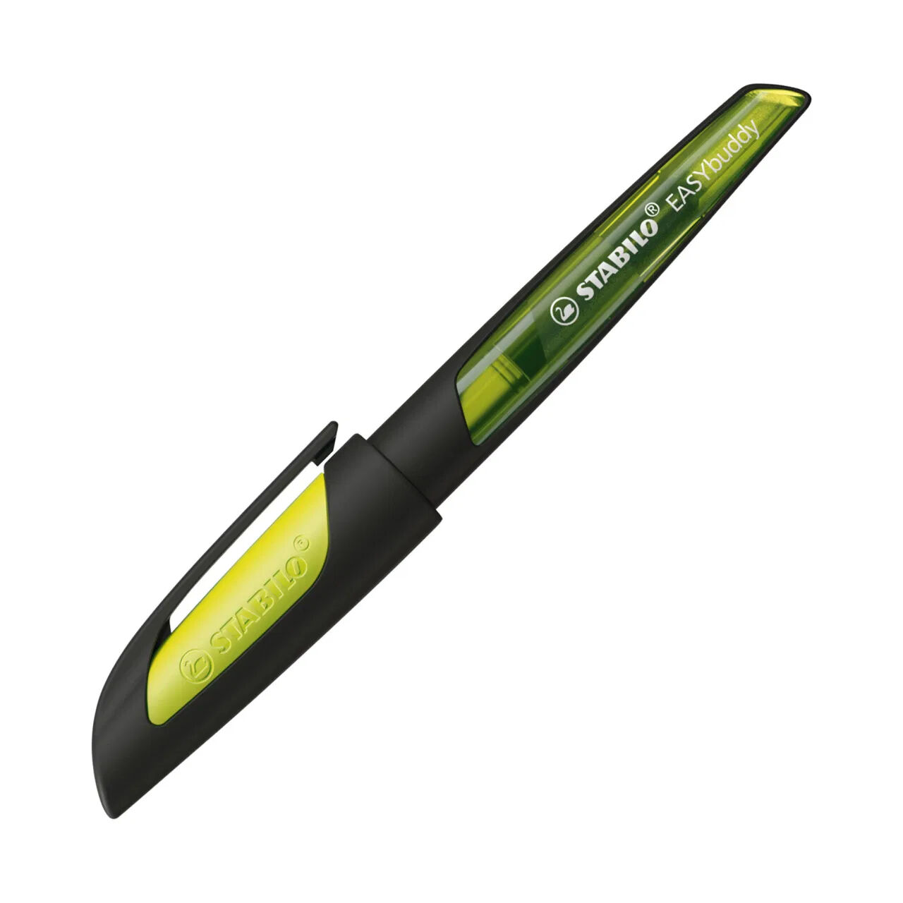 STABILO EASYbuddy, Ergonomischer Schulfller, Linkshnder-Feder L, Schwarz/Limette