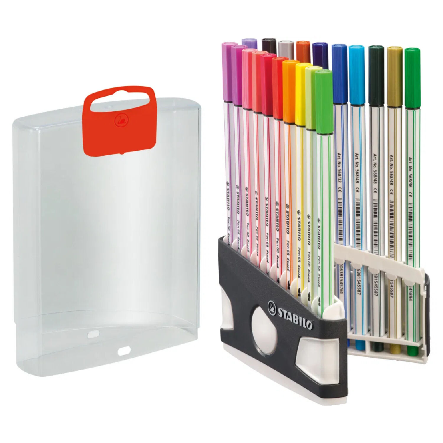 STABILO Brush Pen 68, Premium-Filzstift mit Pinselspitze, 20er ColorParade ARTY neue Farben Bild 2