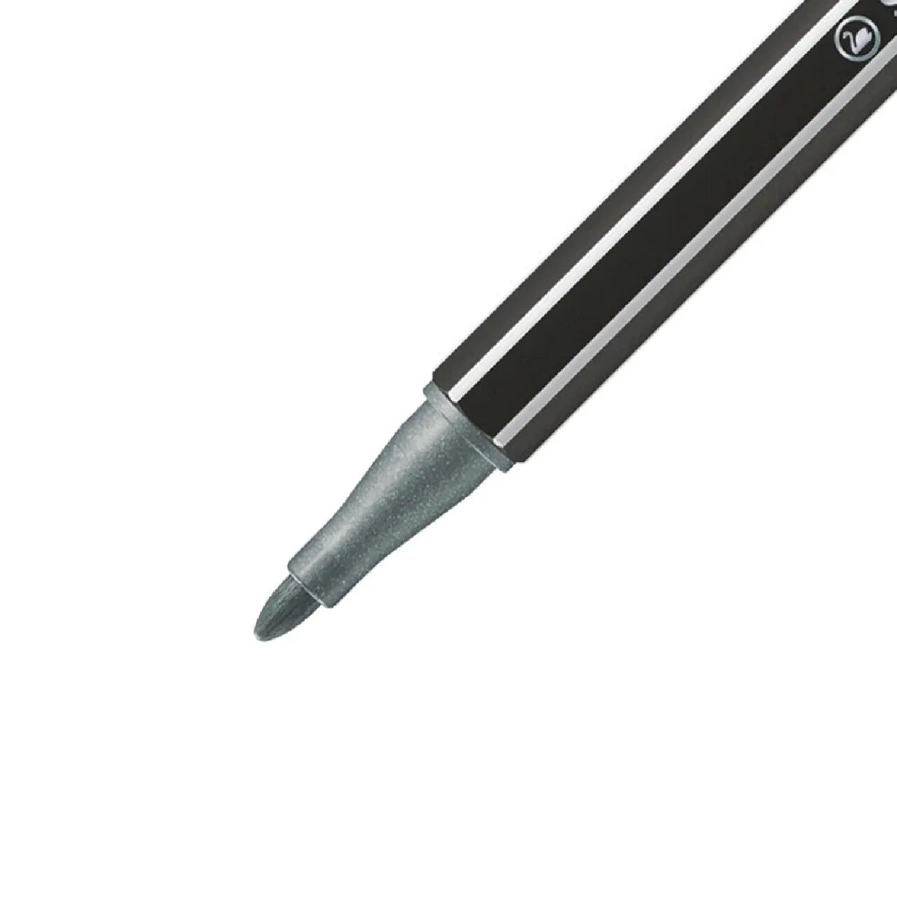 STABILO Pen 68, Premium-Filzstift Metallic, Silber Bild 2