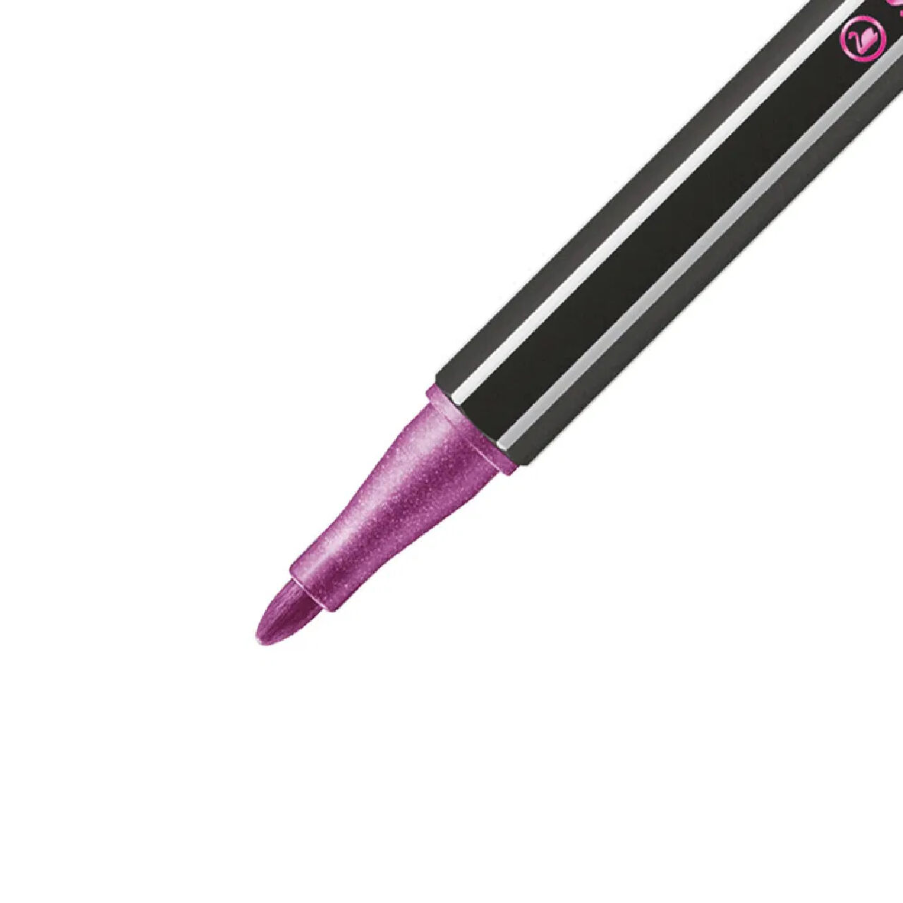 STABILO Pen 68, Premium-Filzstift Metallic, Rosarot Bild 2