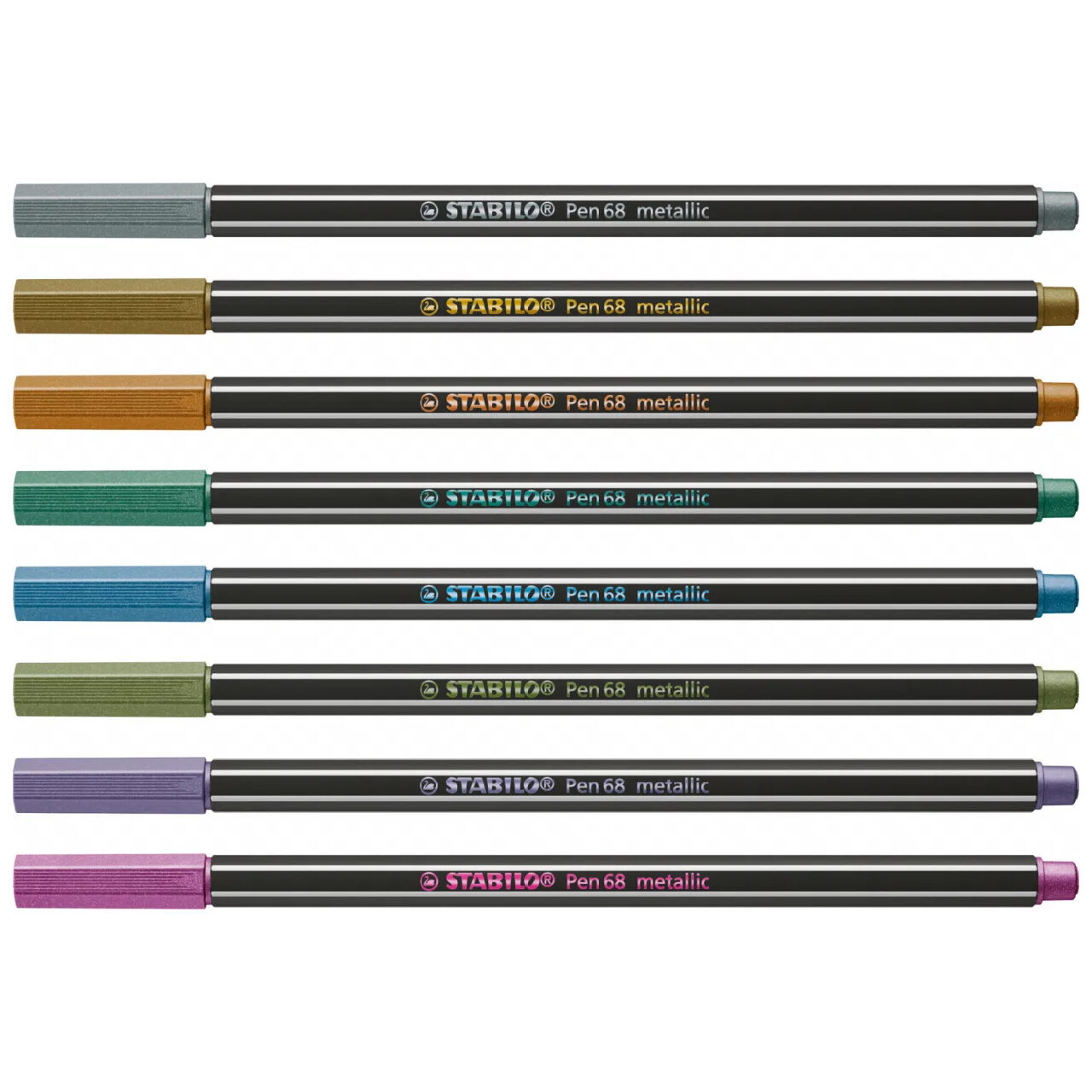 STABILO Pen 68, Premium-Filzstift Metallic, Violett Bild 3