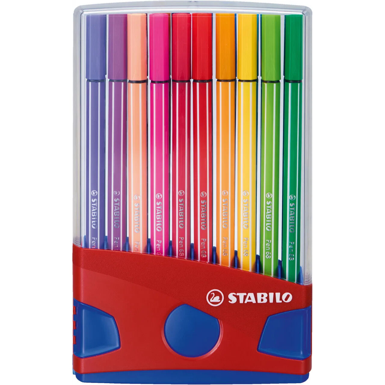 STABILO Pen 68, Premium-Filzstift, 20er Tischset rot/blau Bild 2