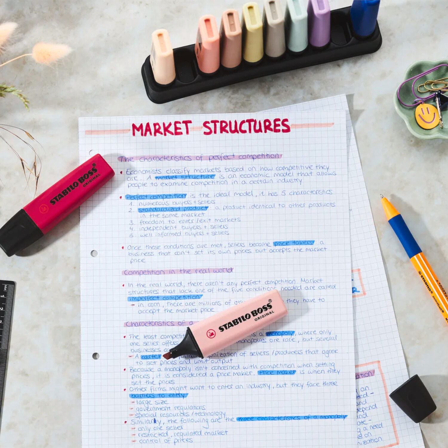 STABILO Textmarker Boss Original, Deskset NatureColors, 10er Set Bild 5