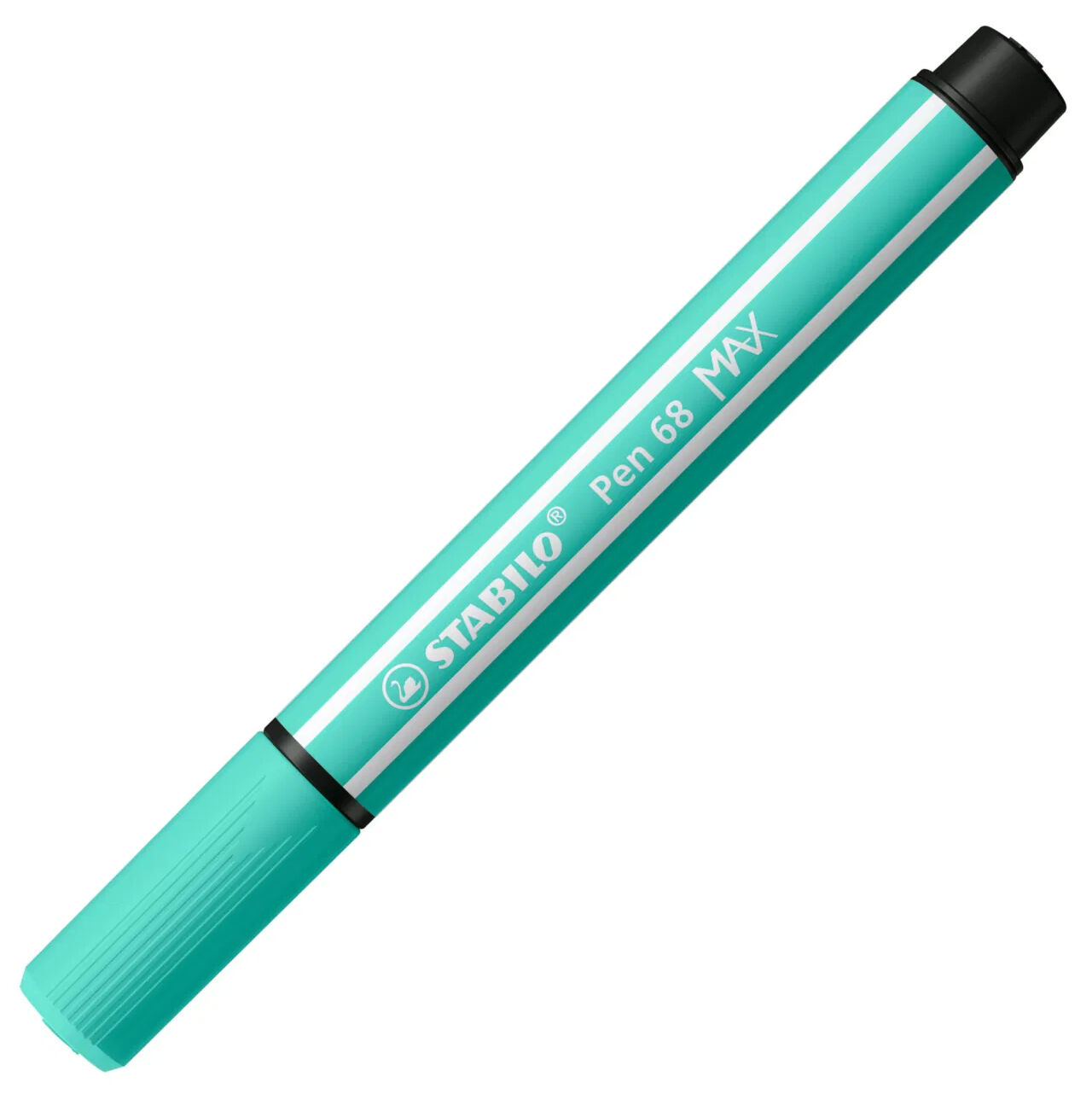 STABILO Pen 68 MAX, Premium-Filzstift mit Keilspitze, Eisgrn