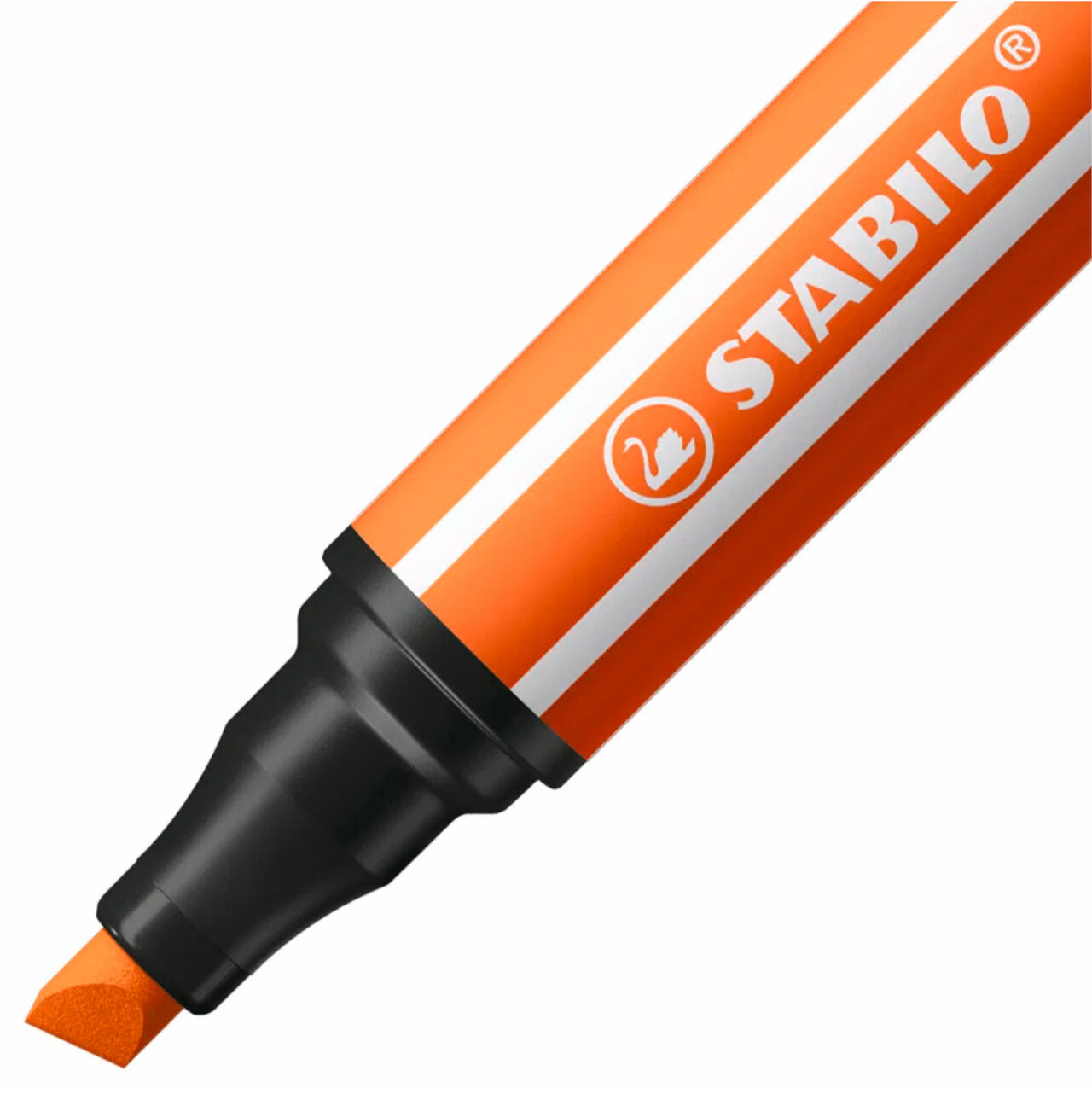 STABILO Pen 68 MAX, Premium-Filzstift mit Keilspitze, Gelbrot Bild 2