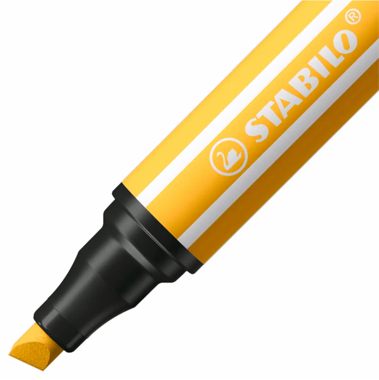 STABILO Pen 68 MAX, Premium-Filzstift mit Keilspitze, Gelb Bild 2