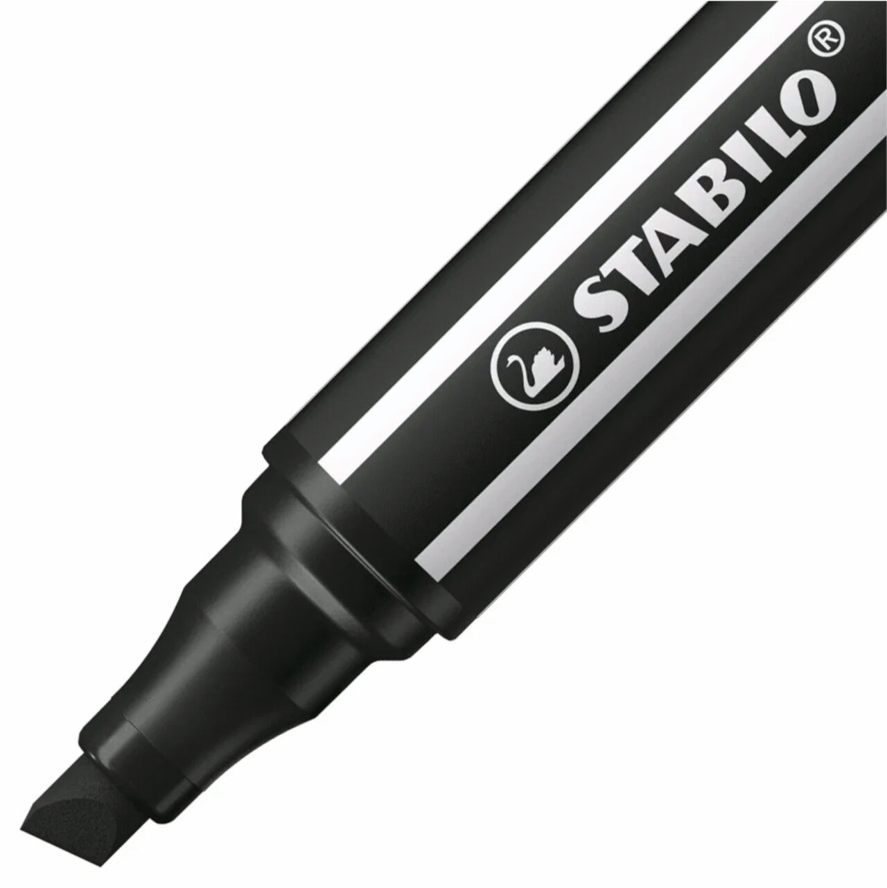 STABILO Pen 68 MAX, Premium-Filzstift mit Keilspitze, Schwarz Bild 2