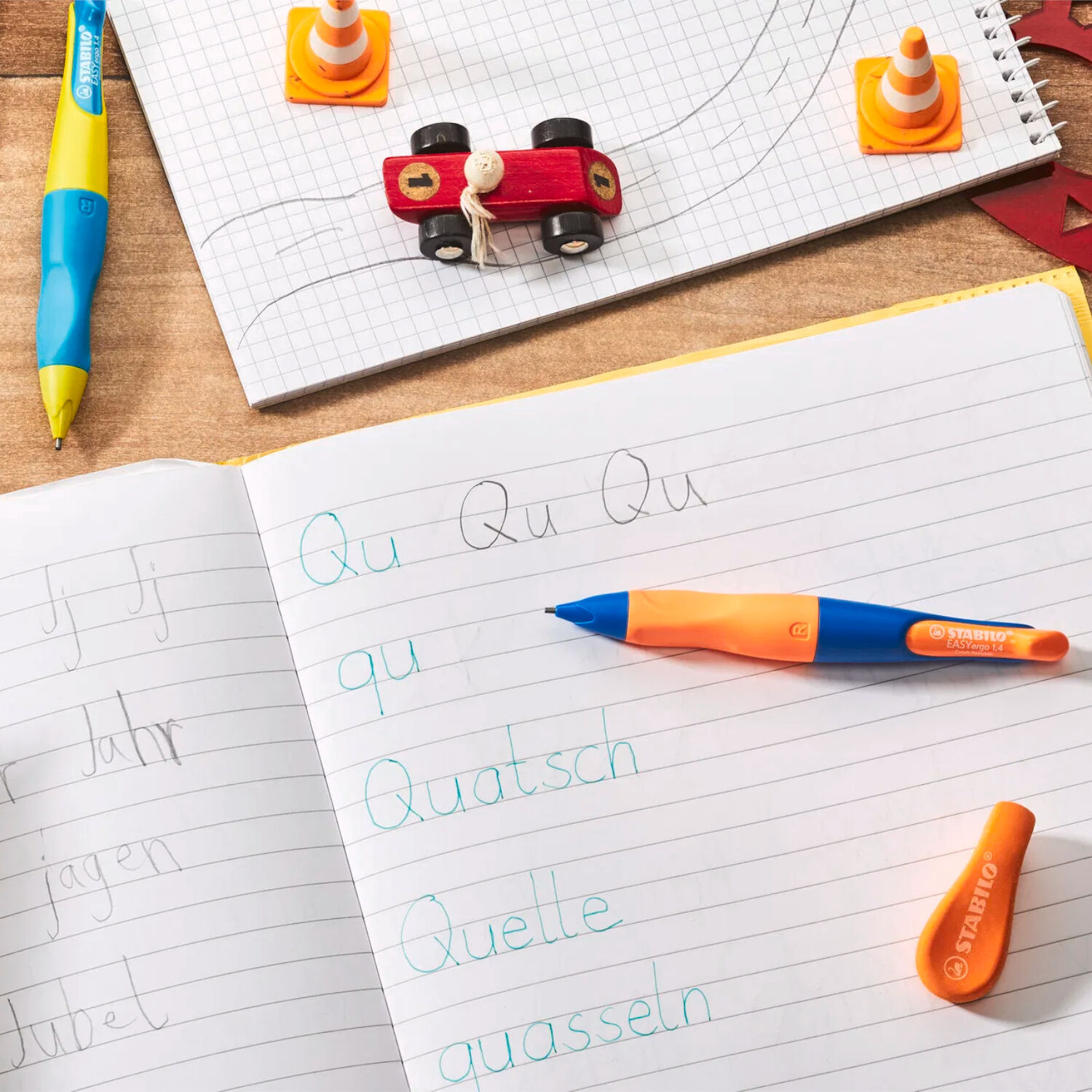 STABILO EASYergo 3.15, Ergonomischer Druckbleistift fr Rechtshnder, Pink/Lila Bild 3