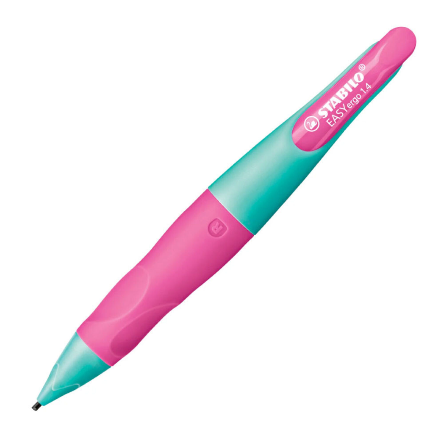 STABILO EASYergo 1.4, Ergonomischer Druckbleistift fr Rechtshnder, Trkis/Neonpink
