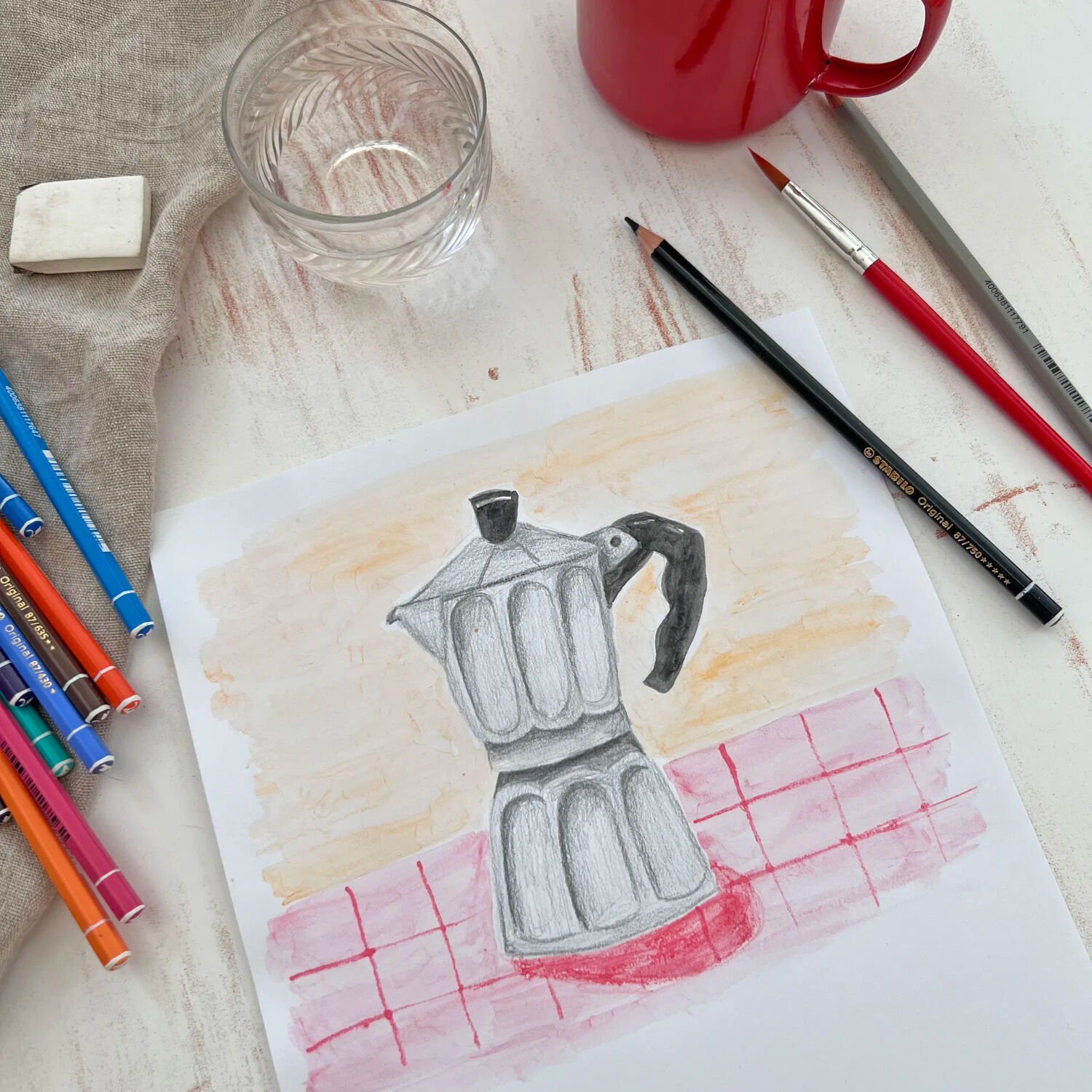 STABILO Original Premium-Buntstift, Einzelstift, Orangerot Bild 5