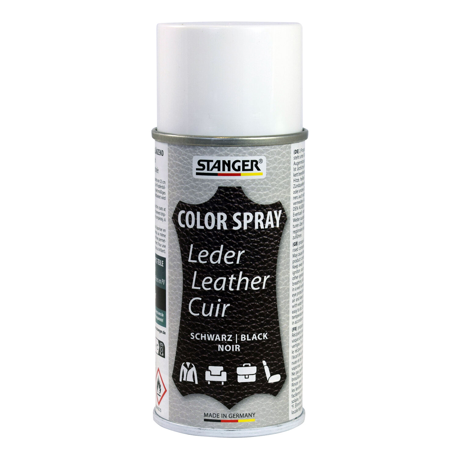 SALE Ledercolor Spr�hfarbe / Lederfarbe, 150 ml, Schwarz seidenglanz