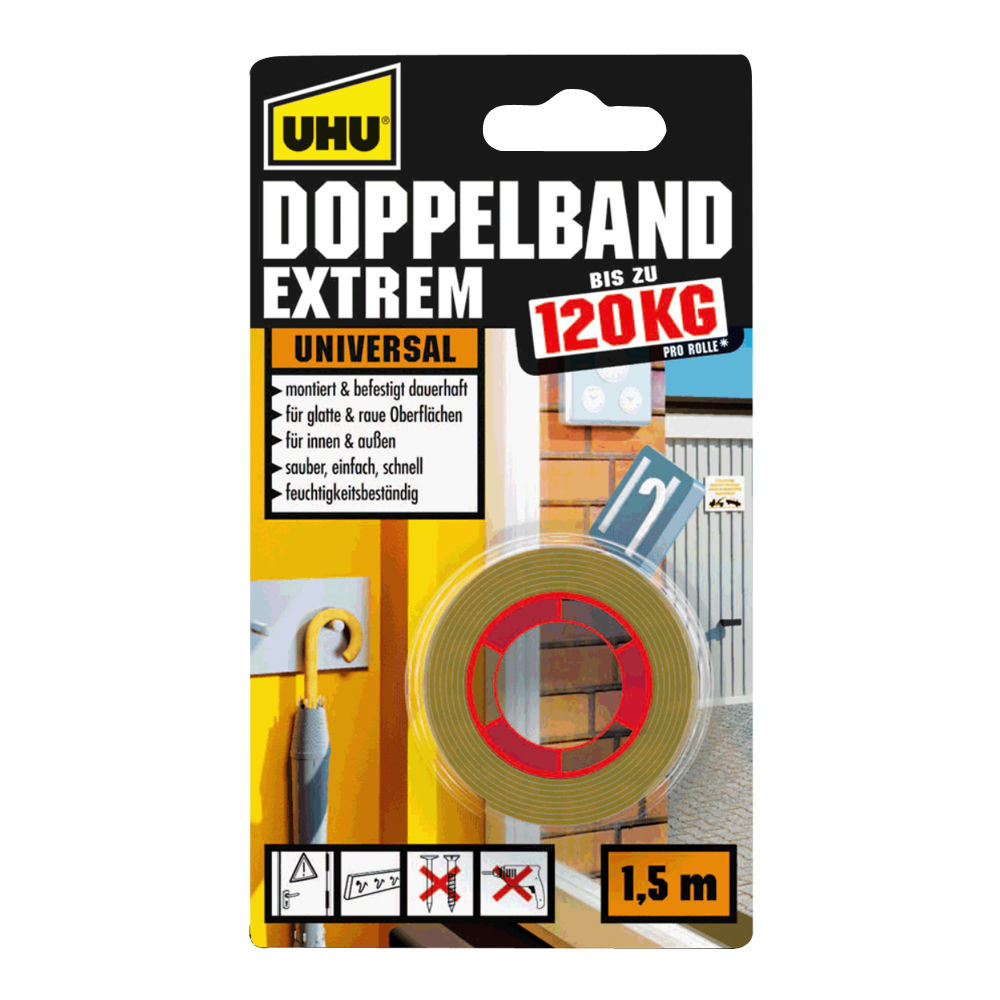 UHU Klebeband, extrem stark, 1,5m x 19mm