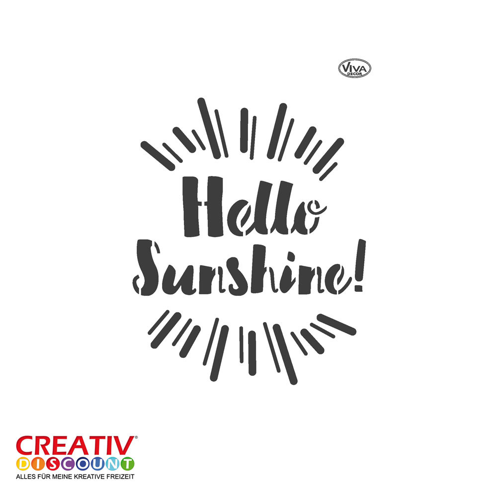 SALE Universal-Schablone DIN A5, Hello Sunshine