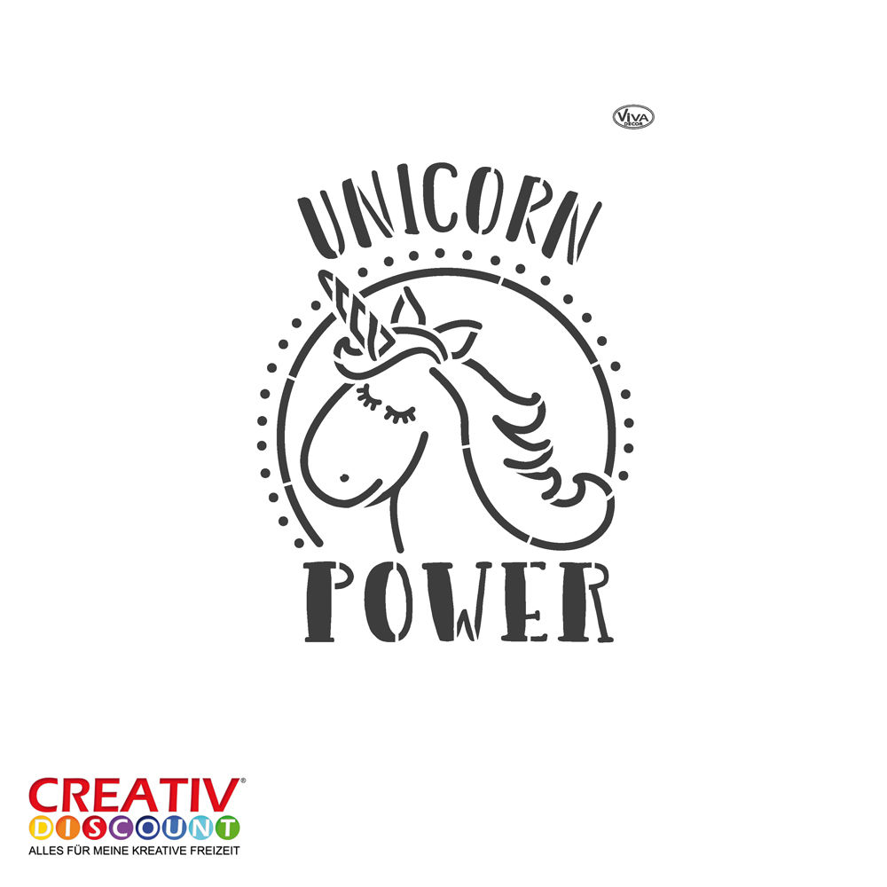 SALE Universal-Schablone DIN A4, Unicorn Power