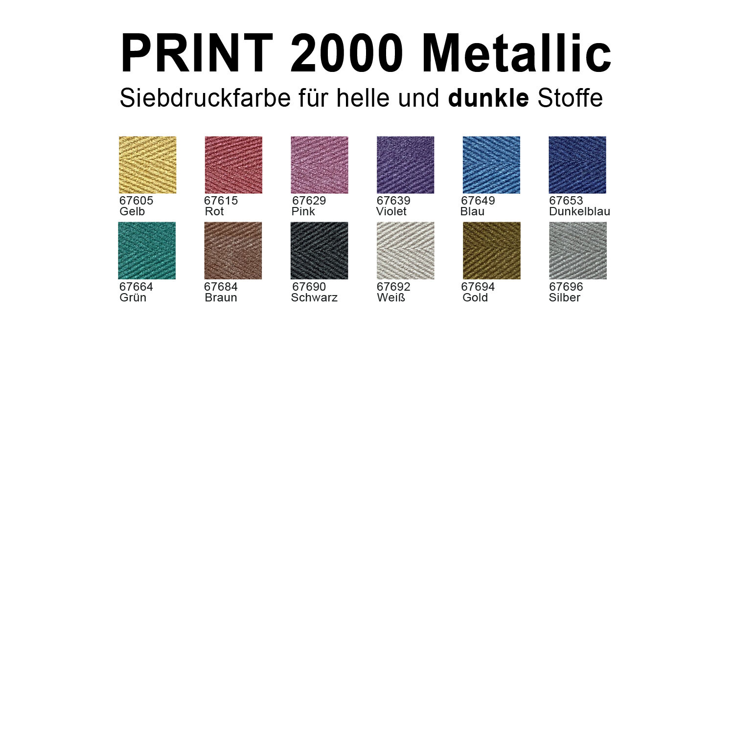 NEU PAINT IT EASY Siebdruckfarbe DEKAPRINT 2000 Metallic, 250 ml, Metallic-Gelb Bild 2