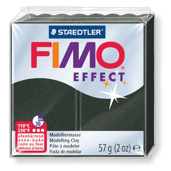 Fimo Effect Trendfarbe 57g, Pearl Schwarz