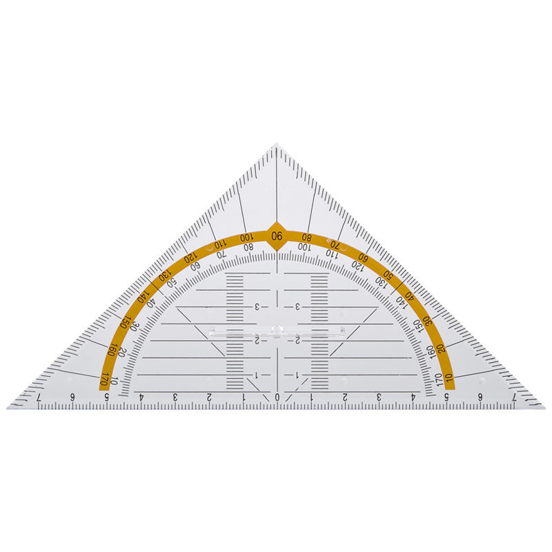 Geodreieck mit Griff, 14 cm