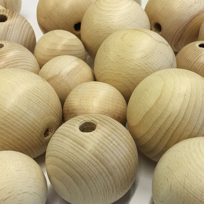 Sparpack Holzkugeln halbgebohrt, 20mm, 50 Stk. Bild 2